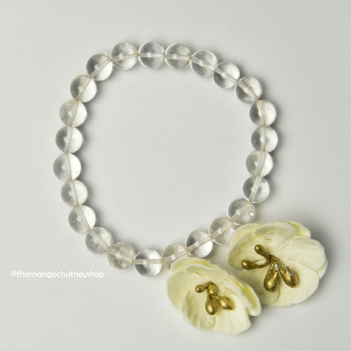 Natural Clear Quartz 8mm Bracelet With Lab Testing Certificate - TheMangoChutneyShop