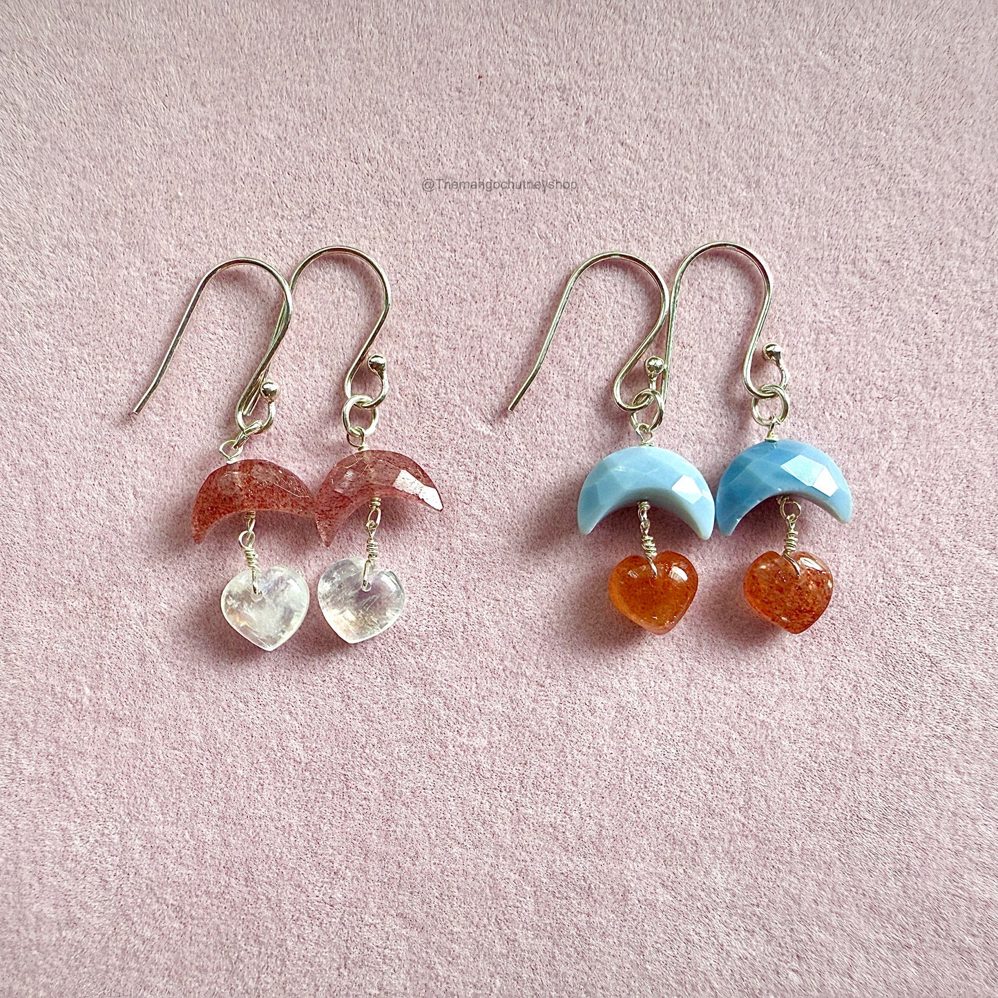 925 Crystal Stone Carving Earrings