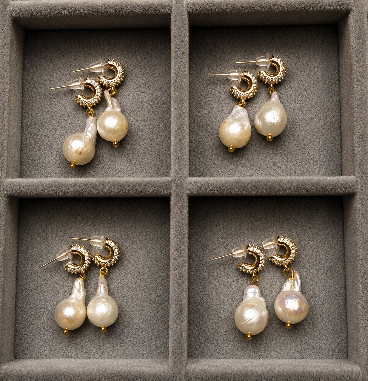 Baroque Cultured Pearl Earrings
