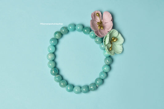 Natural Amazonite 8mm Bracelet With Lab Testing Certificate 🩵