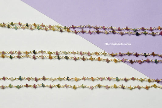 Delicate Multi Tourmaline Choker Necklace💞