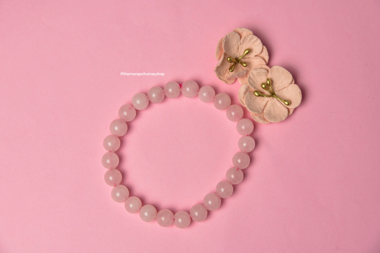 Natural Rose Quartz 8mm Bracelet With Lab Testing Certificate 🩷