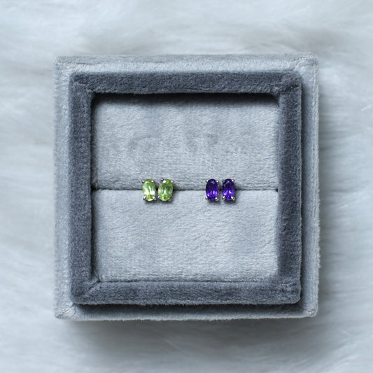 92.5 Sterling Silver Mini Crystal Studs – Perfect for Kids & Upper Lobe Piercing - TheMangoChutneyShop
