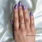 92.5 Sterling Silver Natural Double Stone Rings Adjustable Size - TheMangoChutneyShop