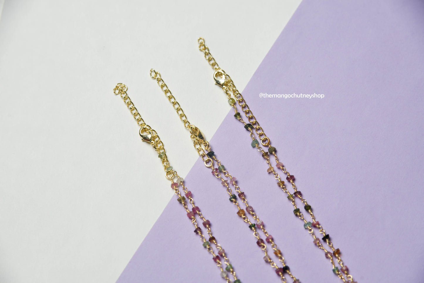 Delicate Multi Tourmaline Choker Necklace💞