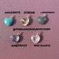 Heart Shaped Gemstone Pendants - TheMangoChutneyShop