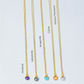 Mini Round Shape Adjustable Length Natural Crystal Stone Necklace - TheMangoChutneyShop