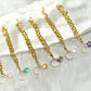 Chain Style Heart + Moon  Detachable Charm Bracelet - TheMangoChutneyShop