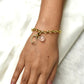 Chain Style Heart + Moon  Detachable Charm Bracelet - TheMangoChutneyShop