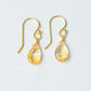 Cult Favourite - Natural Citrine Drop Shaped Huggies Earrings - TheMangoChutneyShop