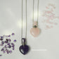 Natural Crystal Stone Perfume Bottle Pendant + Chain - TheMangoChutneyShop