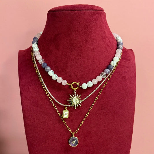 Celestial Crystal Trio - 3 Layer Necklace Set