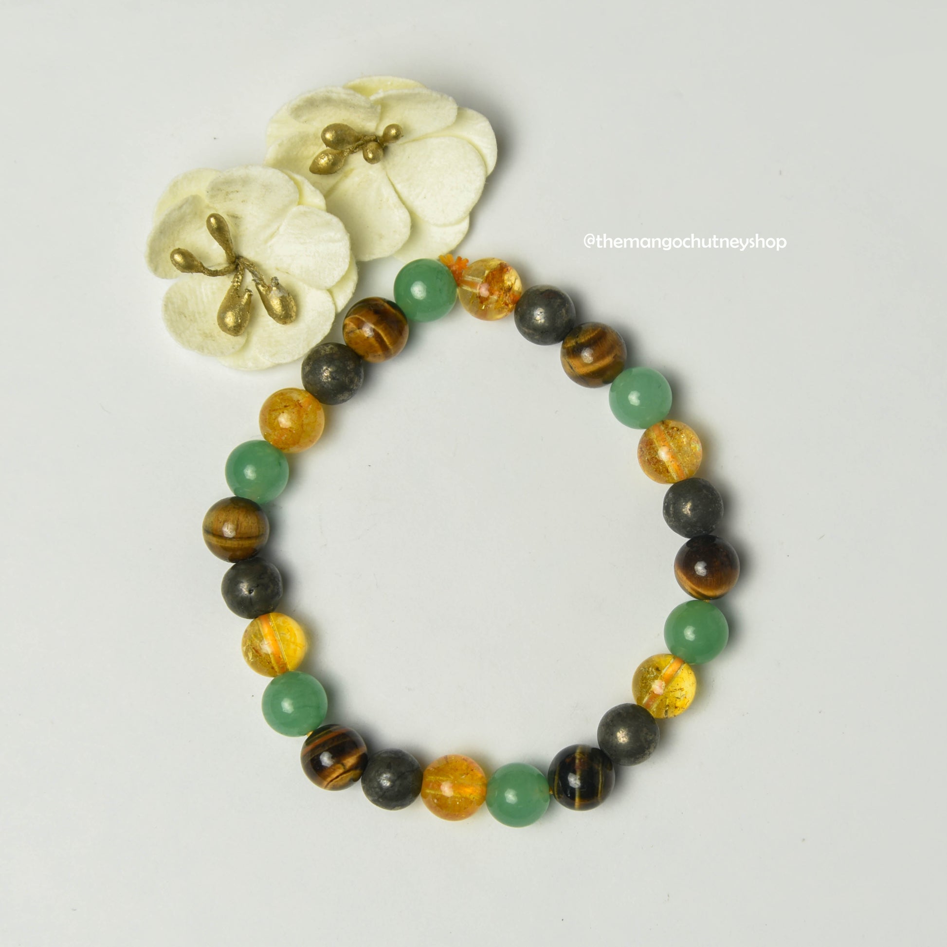 Natural Money Magnet 8mm Bracelet With Lab Testing Certificate - TheMangoChutneyShop