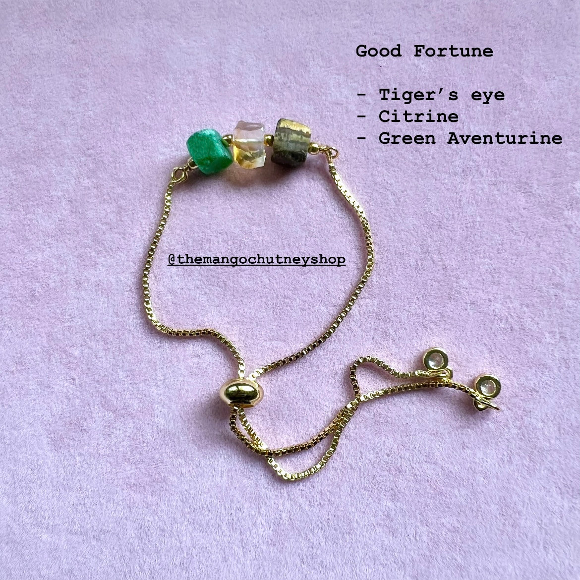 Raw Stone Crystal Bracelets - TheMangoChutneyShop