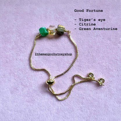 Raw Stone Crystal Bracelets - TheMangoChutneyShop