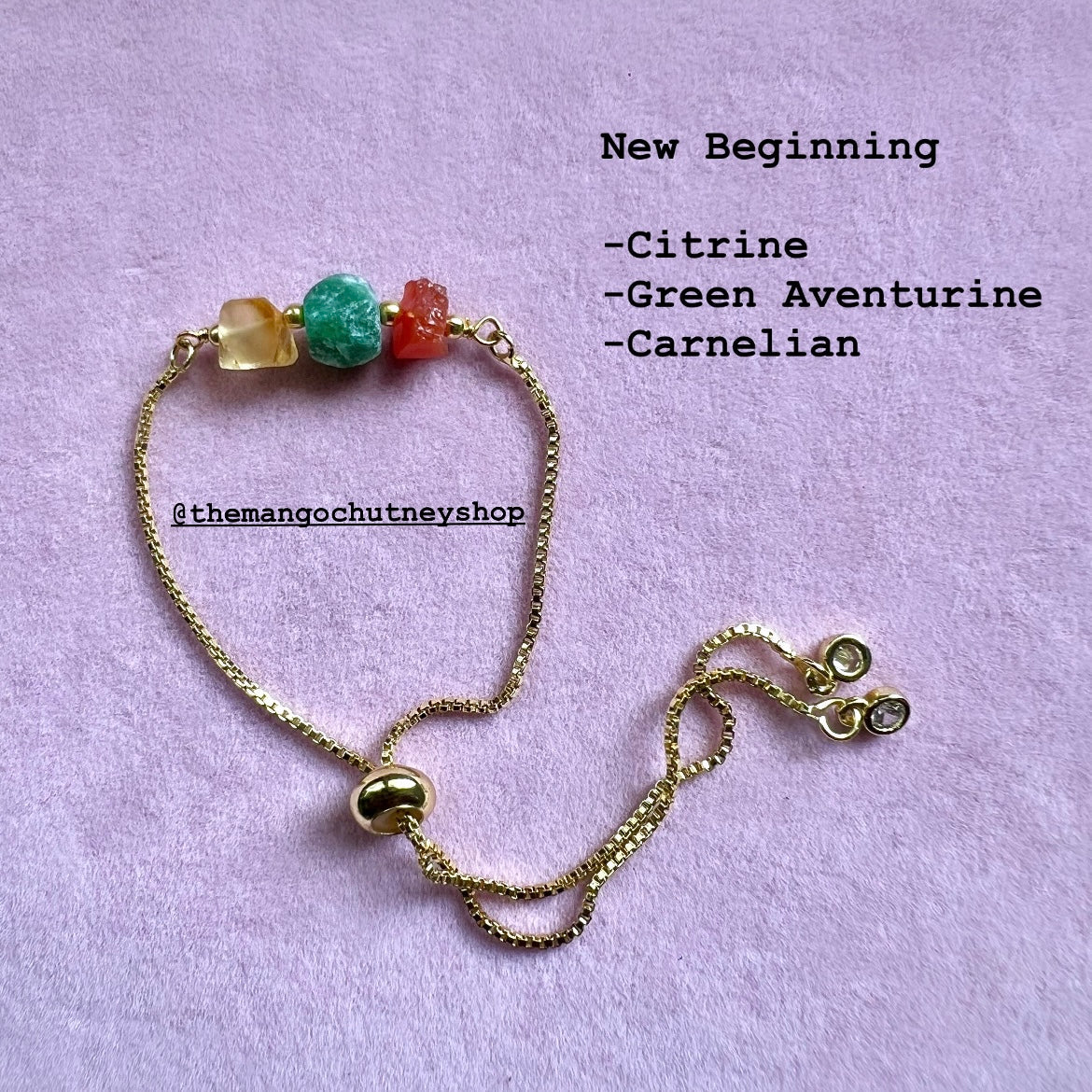 Raw Stone Crystal Bracelets - TheMangoChutneyShop