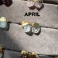 Birthstone Raw Stone Stud Earrings - TheMangoChutneyShop